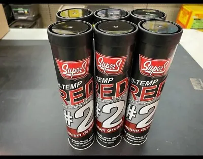 Buy Super S (lot Of 6) Hi-temp Red Lithium Grease #2 Wheel Bearing & Chassis 425593 • 34.99$