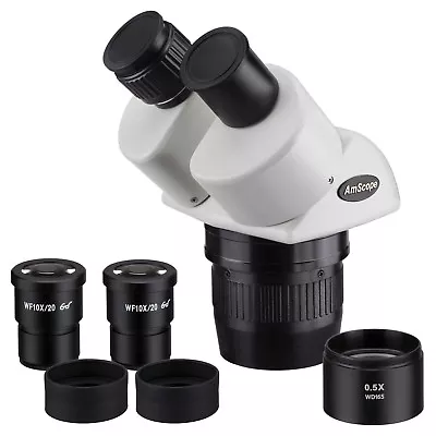 Buy AmScope SW24BX 10x-20x-40x Super Widefield Stereo Binocular Microscope Head • 144.99$