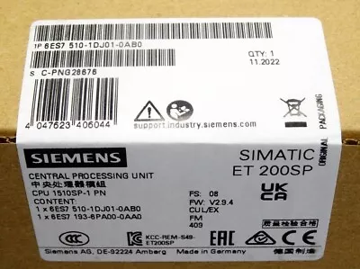 Buy 1PC New Siemens 6ES7 510-1DJ01-0AB0 6ES7510-1DJ01-0AB0 SIMATIC DP Free Shpping • 680$