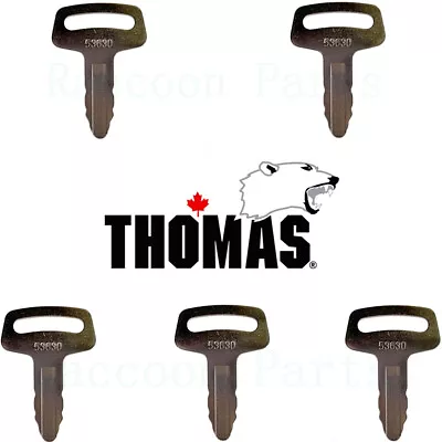 Buy 5 Thomas Skid Steer Ignition Keys OEM Part # 044960 & Marked 53630 • 12$