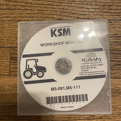 Buy Kubota M5-091, M5-111 New CD Workshop Manual 9Y131-12850 • 30$
