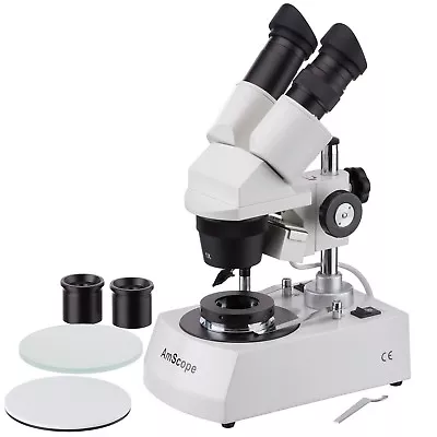 Buy AmScope 10X-60X LED Portable Stereo Microscope W/ Top & Bottom Brightfield And D • 316.99$