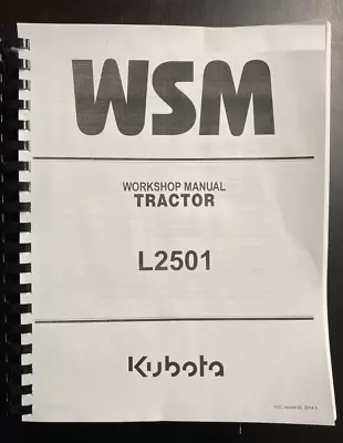 Buy 2501 Tractor Technical Workshop Repair Manual Fits Kubota 2501L • 39.97$