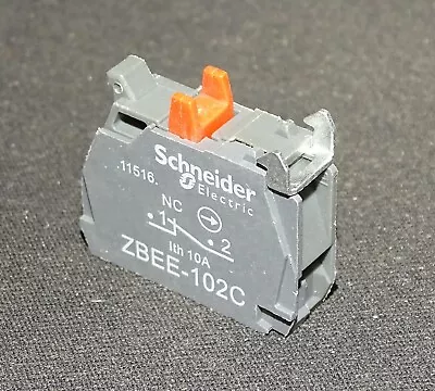 Buy NEW Schneider Electric ZBEE-102C Push Button Contact Block – 1 NC Red Stop • 14$