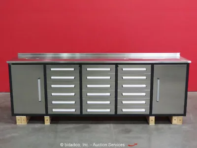 Buy Steelman 18-Drawer 9FT Steel Work Bench Tool Cabinet Box DAMAGED Bidadoo -New • 510$