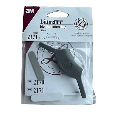 Buy 3M Littmann Stethoscope Identification Tag Gray Engravable/Write-on Name Plate • 10$