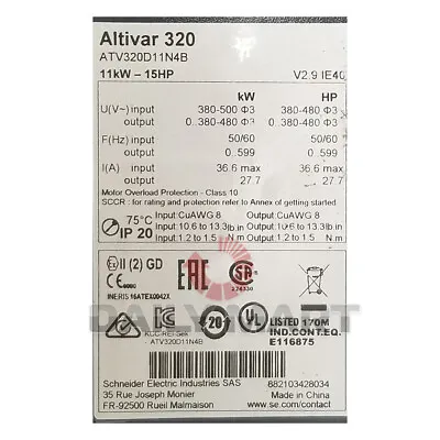 Buy New In Box SCHNEIDER ATV320D11N4B Inverter • 945.80$