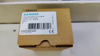 Buy New Siemens 3vf2213-0fs41-0aa0 100a Circuit Breaker Vf100 Line Protect 100amp 3p • 74.95$