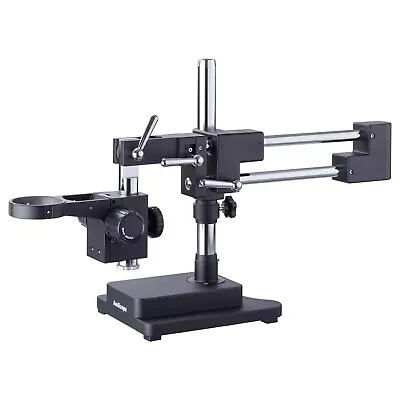 Buy AmScope Heavy Duty 3D-Axis Double-Arm Boom Stand Multi-Use Black Cast Steel Base • 259.99$