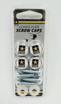 Buy Elektroplate U.S. Army License Plate Screw Caps Pack Of 4 New • 7.99$