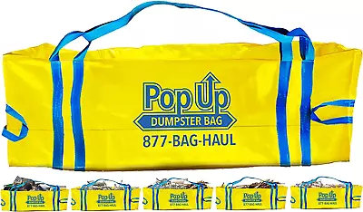 Buy Bag - Yellow Flexible Dumpster Bag 3 Cubic Yards And Holds Up To 3,500 Lbs, Wast • 42.05$