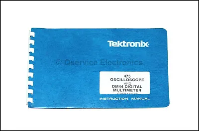 Buy Tektronix 475 Oscilloscope +DM44 Multimeter Operating Manual P/N 070-2039-00 • 20$