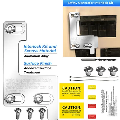 Buy For Siemens /Murray/ITE Generator Interlock Kit 150 Amp & 200 Amp Panel • 35.99$