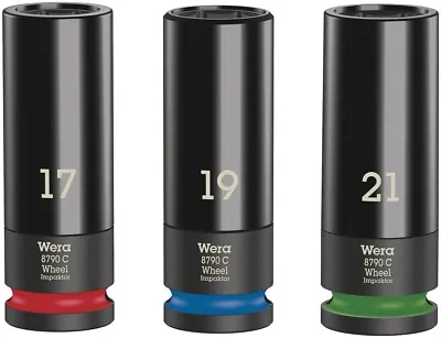 Buy Wera Metric 1/2 Drive Lug Nut Impact Socket Set Plastic Sleeve 3 Pce 05004595001 • 84.40$