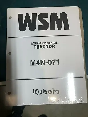 Buy Kubota M4N-071 Tractor Workshop Service Manual NEW • 44.99$