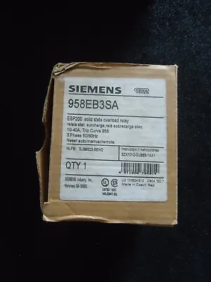 Buy New Siemens ESP200 958EB3SA Solid State Overload Relay. Made In Czech Rep. • 195.95$