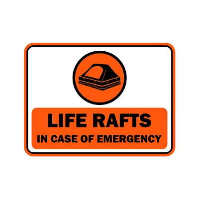 Buy Classic Framed Plus Life Rafts In Case Of Emergency Door Or Wall Sign | Boats • 9.99$