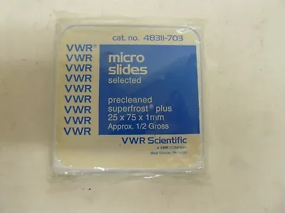 Buy Vwr 48311-703 Micro Slides Selected Precleaned Superfrost Plus 25 X 75 X 1 New • 39.99$