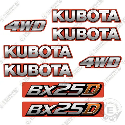 Buy Fits Kubota BX 25 D Decal Kit Backhoe Tractor Decals (BX25D) - 7 YEAR VINYL! • 94.95$