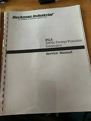 Buy Beckman Industrial FG3 Sweep Function Generator, Service Manual • 25$