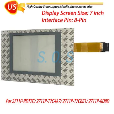 Buy 7  Fit Allen Bradley 2711P-RDT7C Touch Screen Glass Digitizer+Overlay Film 8-Pin • 32.29$