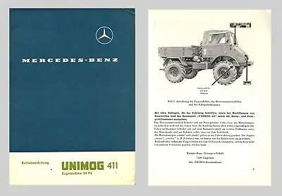 Buy Mercedes Benz UNIMOG 411 C Operating Instructions Original 1969 • 85.36$