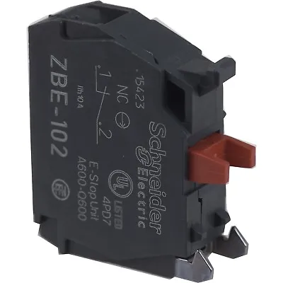 Buy ZBE102 Single Contact Block For Head Ø22 1NC SCHNEIDER NEW SEALED BOX ZBE-102 • 15$