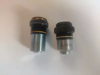 Buy Two Microscope Objectives Lens 4x/0.10 And 10x/0.25 160/- Unbranded • 12$