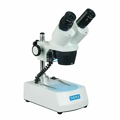 Buy OMAX 20X-40X Binocular Stereo Microscope W Dual LED Lights Portable W/ Batteries • 139.99$