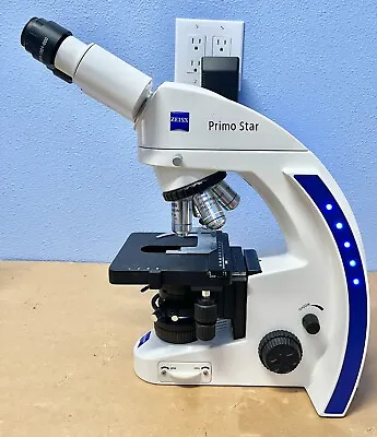 Buy Zeiss Primo Star Binocular Microscope W/ 4X / 10X / 40X / 100X Objectives • 699.99$