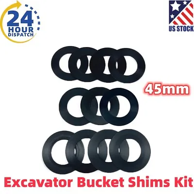 Buy 45mm Bucket Pin Shims For Excavator Skid Steer Bobcat Komatsu Kubota Volvo 11pcs • 10.79$