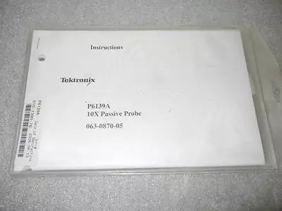 Buy Tektronix P6139A Instructions Manual, NEW • 5.95$