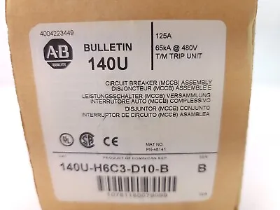 Buy ALLEN BRADLEY Circuit Breaker 140U-H6C3-D10-B Ser B NEW US SUPPLIER12/53/ • 1,249.99$