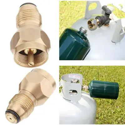 Buy Tank Fill Attachment Solid Brass Propane Refill Adapter For 1LB Tank Safety • 5.89$