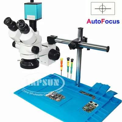 Buy Auto Focus HDMI 1080P Digital Camera Simul-focal Trinocular Stereo Microscope US • 745$