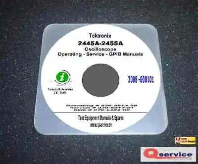 Buy Tektronix TEK 2445A / 2455A Service-Ops-GPIB Manuals CD With Complete A3 Diagram • 13.99$