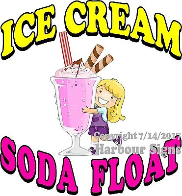 Buy Ice Cream Soda Float DECAL (CHOOSE YOUR SIZE) Food Truck Concession Sticker • 16.99$