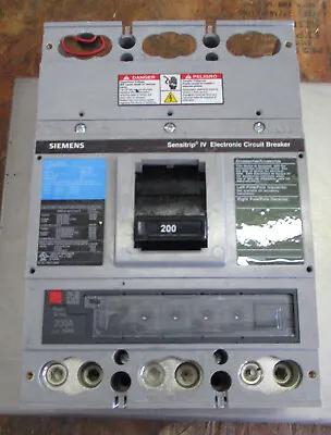 Buy Siemens Sensitrip IV Circuit Breaker SJD6B200LSI 200 Amp New Surplus  • 1,999.99$