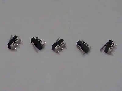 Buy 5x Pack Lot Micro Push Clicker Mouse Button Switch 2A 125V AC Click 3 Pin PC Com • 10.65$