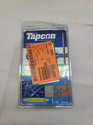 Buy Tapcon 24380 1/4 In. D X 2-1/4 In. L Steel Flat Head Concrete Screw Anchor 75 Pk • 0.99$