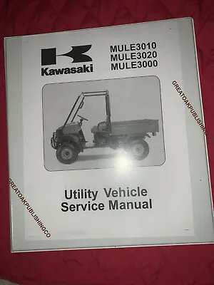 Buy Kawasaki Mule 3000 3010 3020 UTILITY VEHICLE UTV Workshop Service Manual Binder • 25.50$