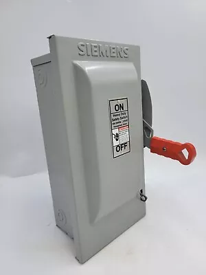 Buy Siemens HF361N Safety Disconnect Switch 30A 3P 3PH 600V Type 1 Fusible 30 Amp • 85$