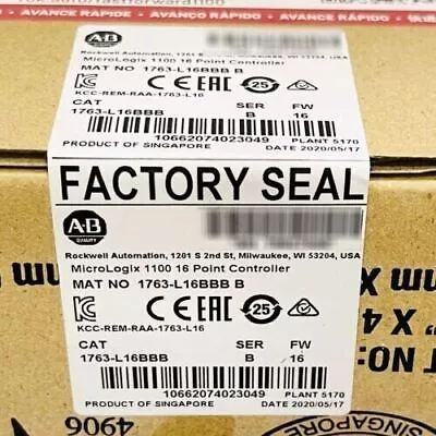 Buy New Factory Sealed AB 1763-L16BBB SER B MicroLogix 1100 16 Point Controller • 908.41$
