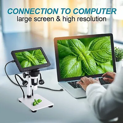Buy 7” LCD 1080P Digital Microscope 12PM Video Amplification Camera & Remote US • 86.92$
