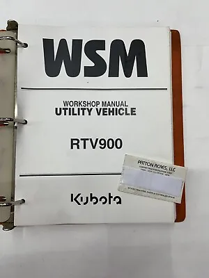 Buy Work Shop Manual For Kubota Utility Vehicle Model RTV900 • 50$