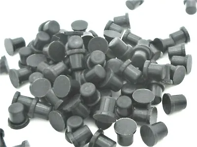 Buy 1/4” Rubber Hole Plugs Black Push In Stem Bumper   100 Per Package • 35$