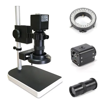 Buy 16MP 1080P 10X -180X HDMI Digital Industry Microscope Set Camera Video Zoom Lens • 152.09$