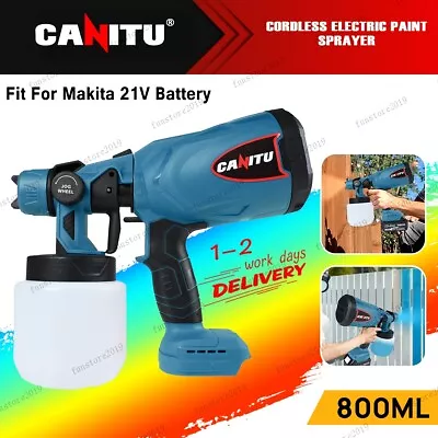 Buy Electric Cordless Paint Sprayer HVLP Wall Spray Gun Painter For Makita Battery • 39.47$