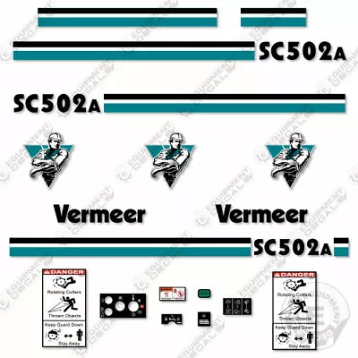 Buy Fits Vermeer SC502A Decal Kit Stump Grinder - 7 YEAR OUTDOOR 3M VINYL! • 174.95$