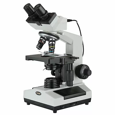 Buy AmScope 40-2000x Digital Binocular Compound Microscope + Built-in 3MP USB Camera • 302.21$